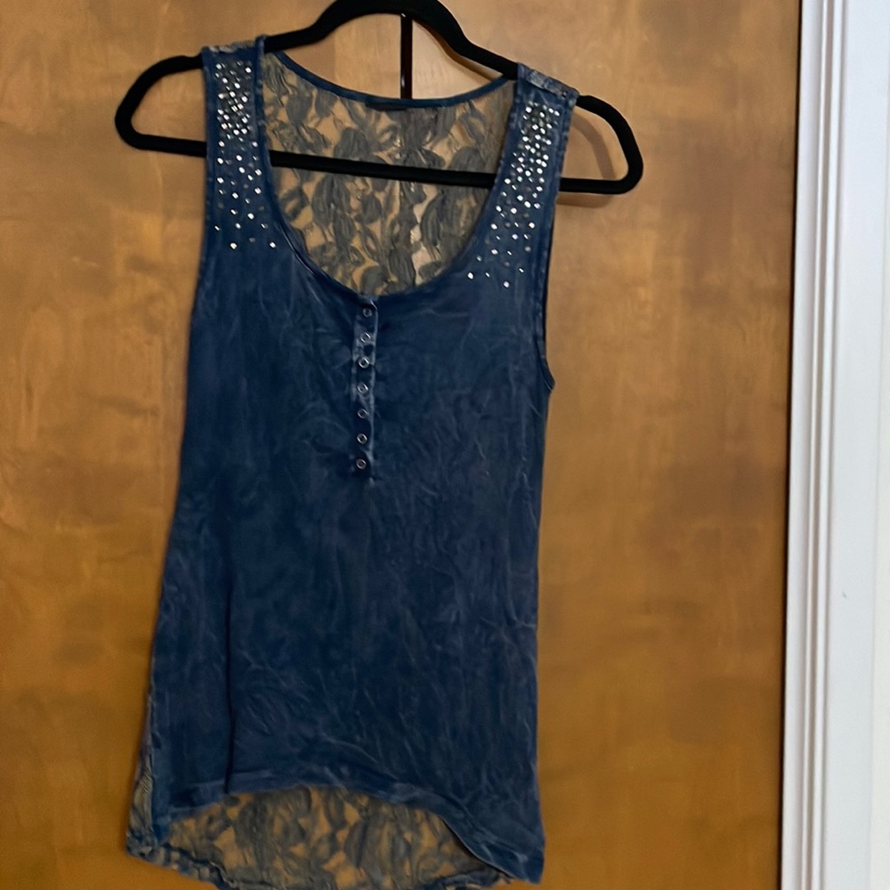 Lace back tank